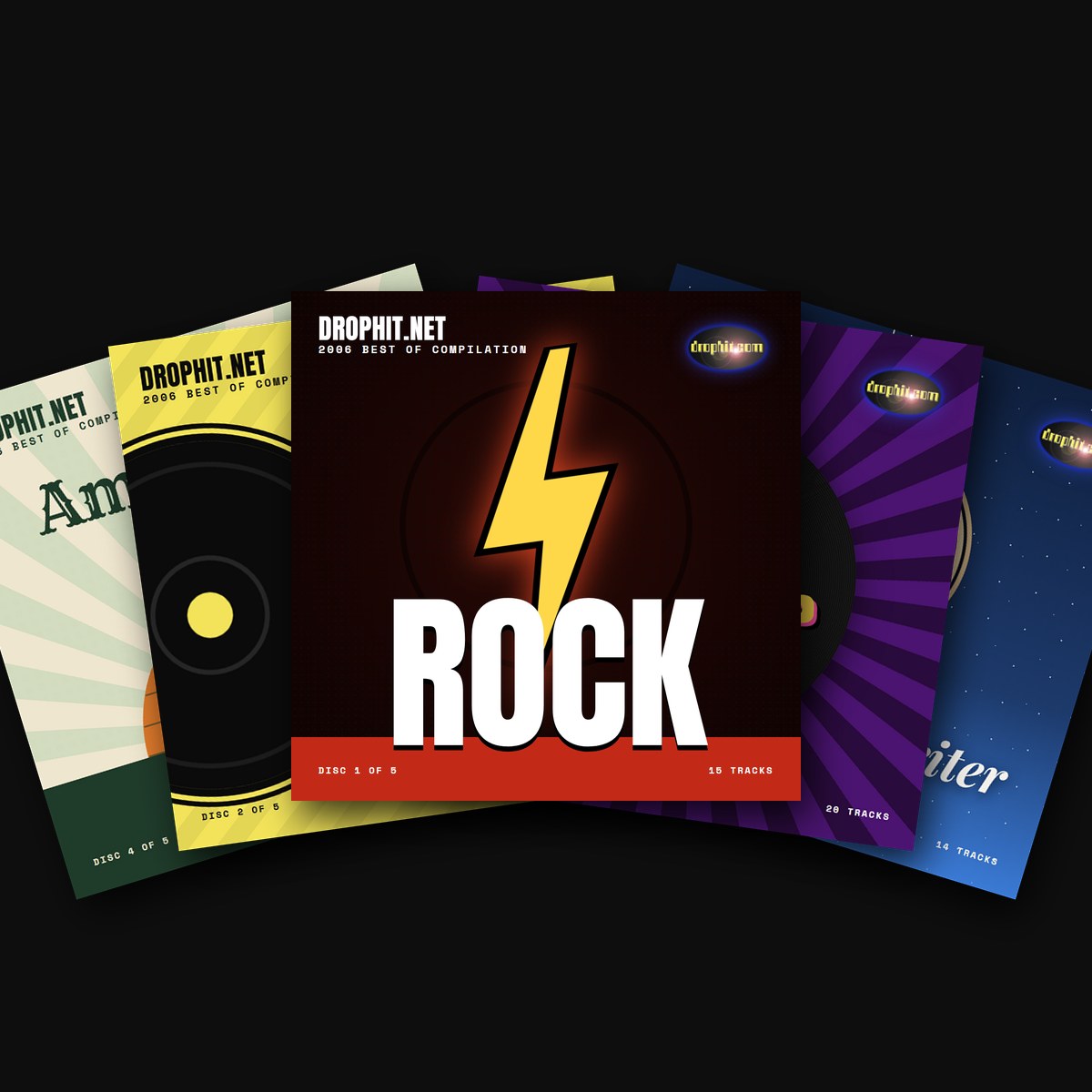 Best of DropHit.net 2006, five disc covers