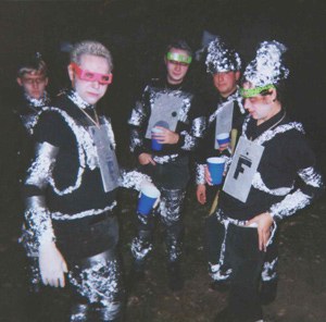 Spindrift in silver costumes for the Halloween Caper